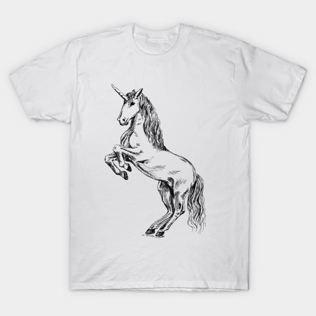 Unicorn image T-Shirt by rachelsfinelines